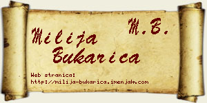Milija Bukarica vizit kartica